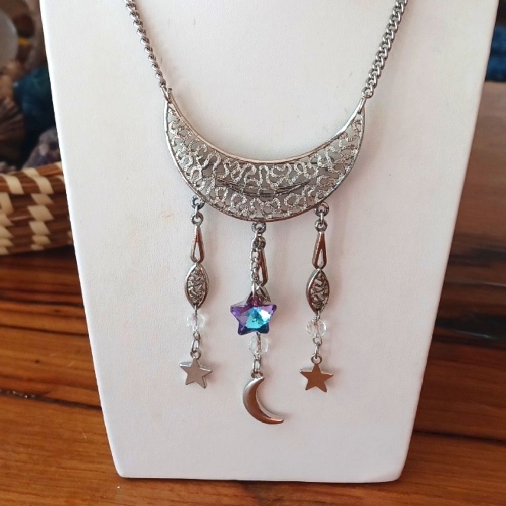 "Stella" Repurposed Vintage Moon Necklace